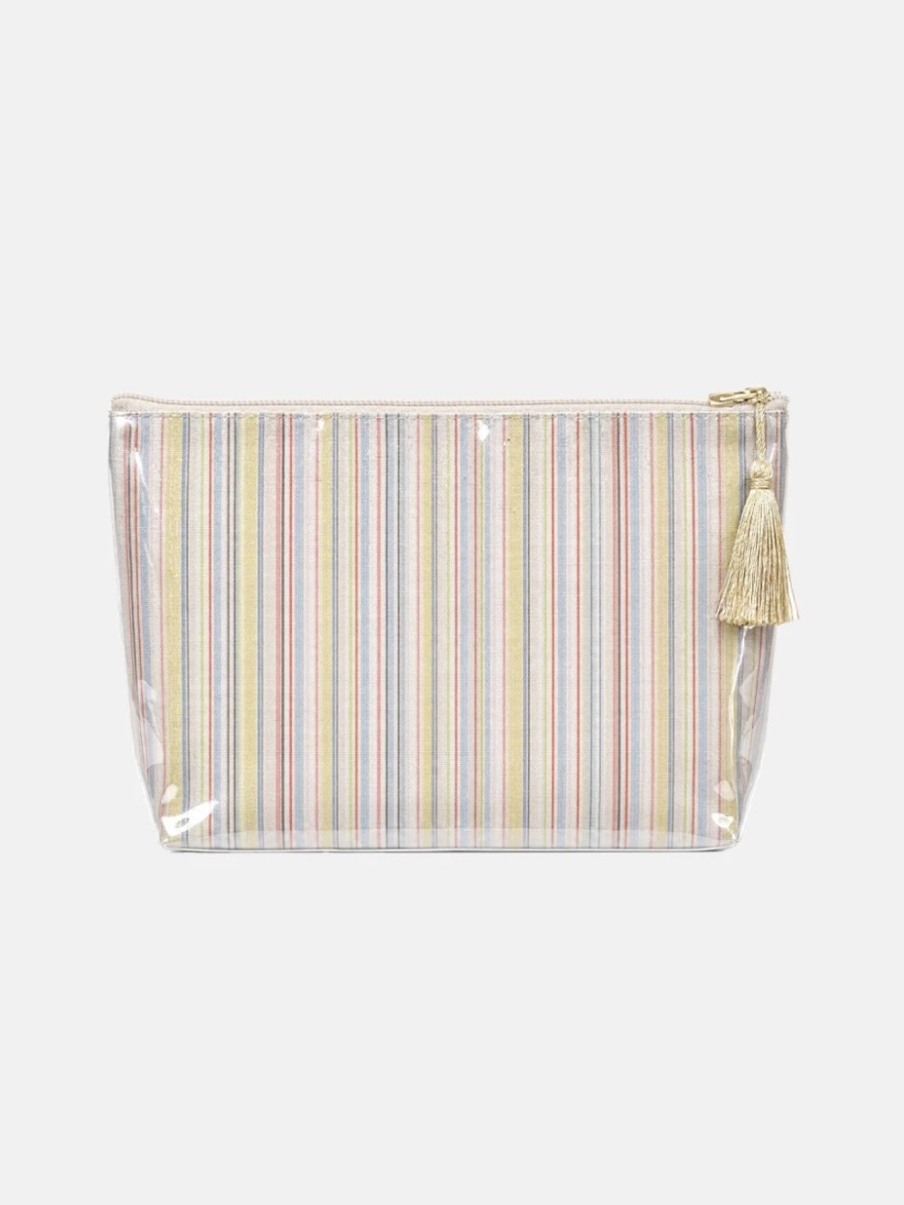 Dairy Boy Farm Friends Makeup Bag - Ribbon Stripe Size Large NWOT